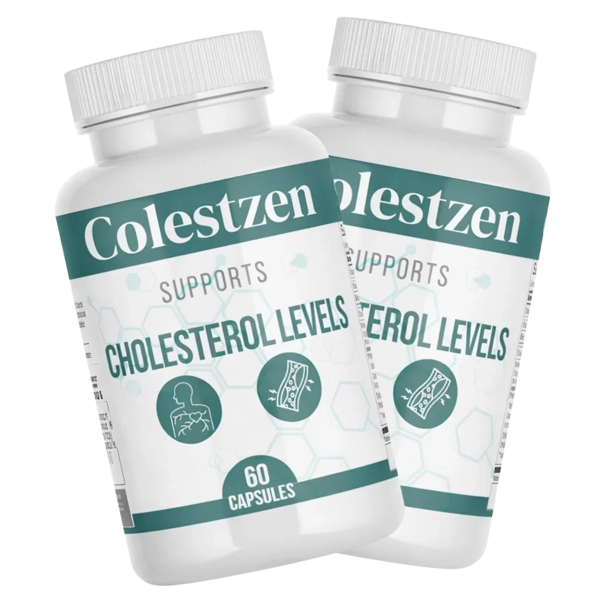 ColestZen Blood Sugar Supplement Bottle (Front Label)